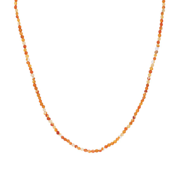 Серебряное колье с сердоликом